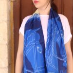 Μαντήλι 35Χ160 άλογο μπλε